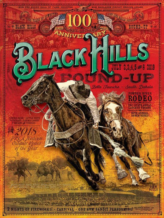 100th Black Hills Roundup Poster